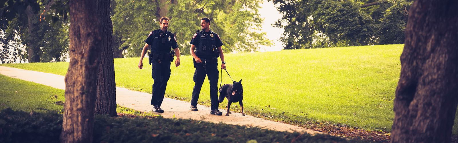 Police Officer and K9 Officer Mavi